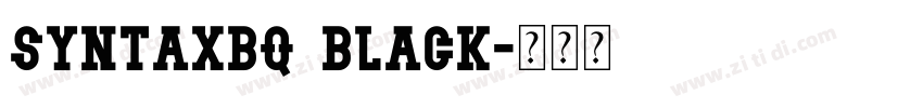 SyntaxBQ Black字体转换 SyntaxBQ Black字体转换